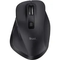 Trust Fyda - Draadloze Muis met USB-ontvanger & Bluetooth - Comfortabele grip - Oplaadbaar - Zwart