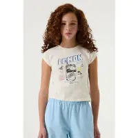 Garcia Shirt azuur / geel / zwart / wit