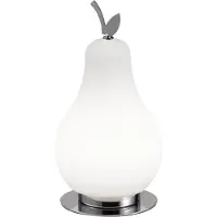 FABAS LUCE LED-tafellamp Wilma, dimbaar, wit / opaal, Woon-/ Eetkamer, Glas, Jong wonen, LED tafellamp