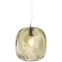 ROSSINI ILLUMINAZIONE OBAN-ophanging van geblazen bronskleurig glas, E27, IP20 – Designlamp met handgemaakt diffuusor – elegante structuur voor binnen gebruik