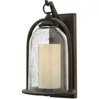 Elstead Lighting Wandlamp buiten Quincy, helder / transparant, Aluminium, Landelijk, Wandlamp buiten