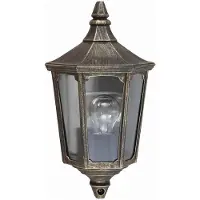 Garden Zone LED Buitenlamp Cricklade | 1X E27 Max 60W | IP44 | Dimbaar | Black/Gold