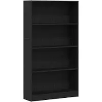 vidaXL Boekenkast 4-laags 80x24x143 cm spaanplaat zwart eikenkleurig