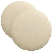 vidaXL Zitkussens 2 st Stof Crèmekleurig Ø40 x 13 cm