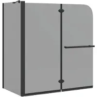 vidaXL Bi-Folding Doucheomheining Donker Transparant 120 x 67 x 129 cm