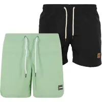 Urban Classics Zwemshorts lichtgroen / zwart