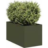 vidaXL Plantenbak 40x80x40 cm koudgewalst staal olijfgroen