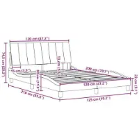 vidaXL Bedframe zonder matras "Hanko" 120x200 cm stof blauw