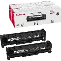 Canon 718 BK2 Toner 2x Zwart - Multipack