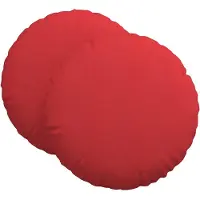vidaXL Zitkussens 2 st Stof Rood Ø60 x 21 cm