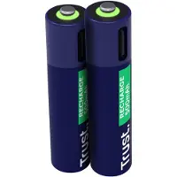 Trust Via USB-C oplaadbare AAA-batterijen (2 stuks)