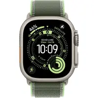 Apple Trail Loop Band voor de Watch | 44/45/46/49 mm - Maat M/L - Neon / Green Natural Titanium