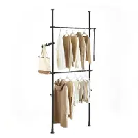 SoBuy Porte-manteau télescopique noir réglable