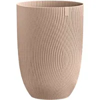 Elho Sereh Hoog 30 - Bloempot voor Binnen & Buiten - 100% Gerecycled Plastic - Ø 29.5 x H 40.5 cm - Koele klei