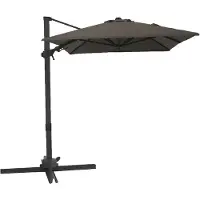 Axi Nyra Zweefparasol 200x300 cm Antraciet/taupe