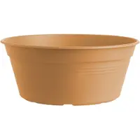 Elho Green Basics Schaal 38 - Bloempot voor Buiten - Ø 38.0 x H 15.9 cm - Mild terra