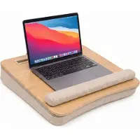 Luft Laptop kussen - Schoot tafel - Verstelbaar - Standaard voor Thuiswerken - Bedtafel - Laptray en Tabletstandaard - Bamboe