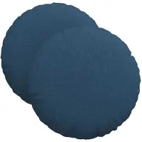 vidaXL Zitkussens 2 st Stof Blauw Ø40 x 13 cm