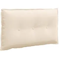 vidaXL Rugkussen Beige 80 x 50 cm Microvezel Stof