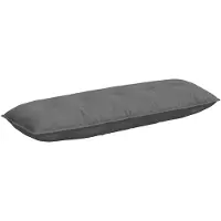 vidaXL - Rugkussen - Donkergrijs - 140 - x - 50 - cm - Microvezel - Stof
