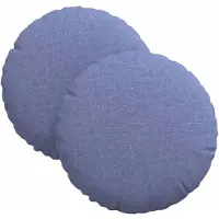 vidaXL Zitkussens 2 st Stof Jeans Blauw Ø30 x 13 cm