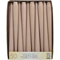 Papstar Leuchterkerzen, 22 mm, puder, 50er Pack Durchmesser: 22 mm, Höhe: 250 mm, Brenndauer: ca. 7 Stund...