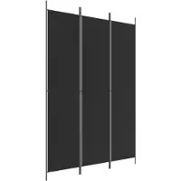 vidaXL Kamerscherm met 3 panelen 150x220 cm stof zwart