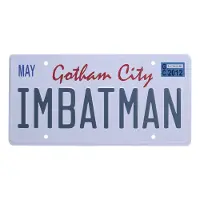 Fanatik DC Comics Batman Number Plate Tin Sign