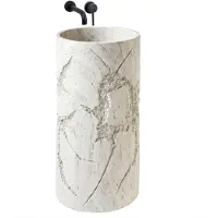 REA - Wastafel Revello Beige, Ronde - 46 x 46 x 85,5 cm