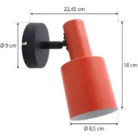 LINDBY - Ovelia Wandlamp Orange/Black