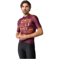Castelli Stratus Logo Korte Mouw Wielertrui