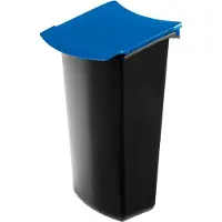 HAN inzetbakje voor afvalbak - MONDO - 3 liter - zwart/blauw - met deksel - HA-1843-14