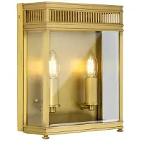 Elstead Lighting LED Buitenlamp Holborn | 2X E14 Max 40W | IP44 | Dimbaar | Brushed Brass