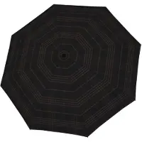 Doppler paraplu Carbonsteel Duomatic Karo Black / Grey zwart