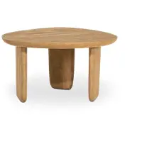 Eleonora Salontafel Maud - organische vorm 65x57 cm - Mangohout Naturel