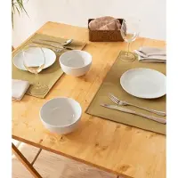 Monaco 2x Placemat Gold - lederlook - Goud - rechthoek - 45x30cm - Kunstleder