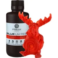 PrimaCreator Value Water Washable UV Resin - 500 ml - Transparent Red