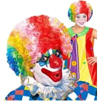 Widmann Clownspruik multikleuren voor dames
