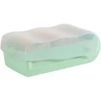 HAN Kaartenbak CROCO DIN A7 liggend, kaartenbak met 100 kaarten, doorschijnend pastelgroen