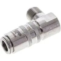 Tameson RVS DN 6 Tempereerkoppeling Snelkoppeling G 1/4 inch Buitendraad 90-deg