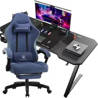 GTPLAYER GTPALYER Gamingtafel, gaming bureau + gaming stoel - set, computerbureau en stoel set voor gaming. Alleen gaming bureau en gaming stoel