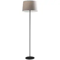 ROSSINI ILLUMINAZIONE Zwarte staande lamp VIVIEN met een ivoorkleurige, conische lampenkap, E27, IP20, 48 cm – Staande lamp van gelakt metaal – Rossi Group