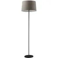 ROSSINI ILLUMINAZIONE Zwarte staande lamp VIVIEN met een kegelvormige, taubegrijze lampenkap, E27, IP20, 48 cm – Staande lamp van gelakt metaal – Rossi Group