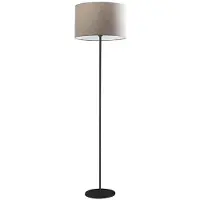 ROSSINI ILLUMINAZIONE Vivien Black staande lamp – Staande lamp met een ivoorkleurige, cilindrische lampenkap, E27-aansluiting, vermogen 75 W, beschermingsgraad IP20, hoogte 48 cm – Rossini