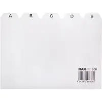 HAN tabkaarten - A6 breed - A-Z - lichtgrijs - HA-986