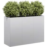 vidaXL Plantenbak 120x40x80 cm gegalvaniseerd staal