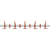 Kartell Hanger Wandkapstok L 90 cm x H 17 cm | Orange Red