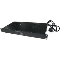 Logilink FAU02FB 19 inch 2 x Ventilator voor patchkast 1 HE Zwart