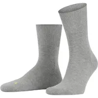 Falke Run eenkleurig katoen functioneel materiaal sokken unisex grijs - maat 35-36