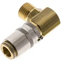 Tameson Messing DN 6 Tempereerkoppeling Snelkoppeling M14x1.5 Buitendraad Loskoppelbeveiliging 90-deg